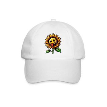 Sonnenblume - Baseballkappe - Weiß/Weiß - Vorne