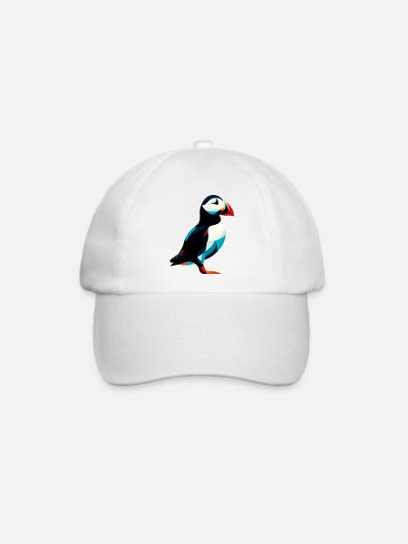 Papageitaucher - Baseballkappe - Weiß/Weiß