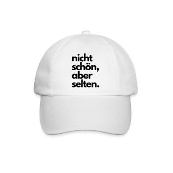 nicht schön aber selten - Baseballkappe - Weiß/Weiß - Vorne