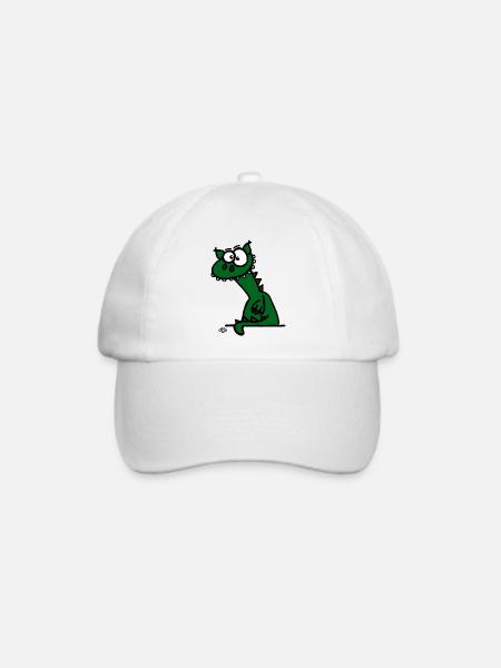 Der Drache - Baseballkappe - Weiß/Weiß