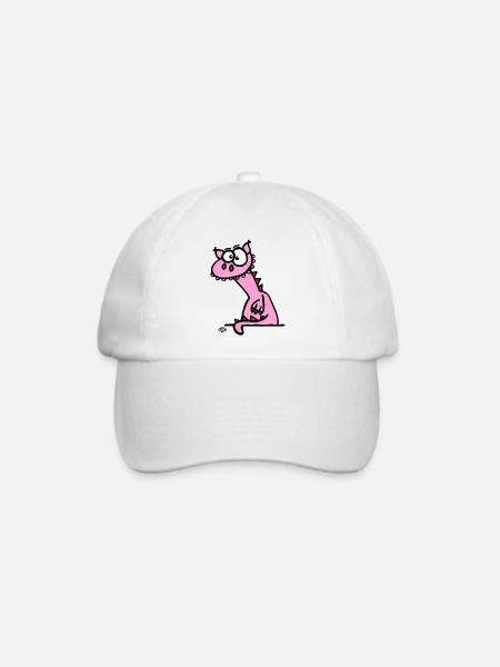 Der Drache - Baseballkappe - Weiß/Weiß
