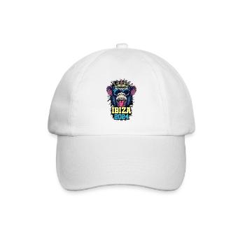 Ibiza 2024 Affe - Baseballkappe - Weiß/Weiß - Vorne