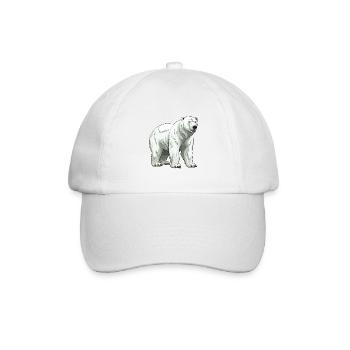 Eisbär Tier Polar bär - Baseballkappe - Weiß/Weiß - Vorne