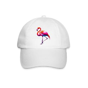 Flamingo - Baseballkappe - Weiß/Weiß - Vorne