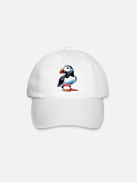 Papageitaucher - Baseballkappe - Weiß/Weiß