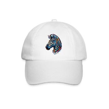 Zebra - Baseballkappe - Weiß/Weiß - Vorne