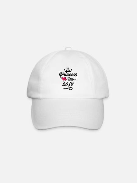 2019 Prinzessin Geburtstag - Baseballkappe - Weiß/Weiß