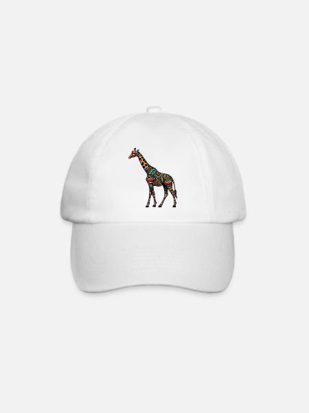 Giraffe - Baseballkappe - Weiß/Weiß