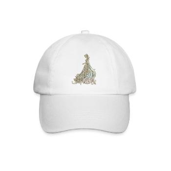 Eleganz in Gold und Schwarz - Baseballkappe - Weiß/Weiß - Vorne