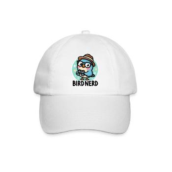 Bird Nerd Vogelbeobachtung Ornithologie - Baseballkappe - Weiß/Weiß - Vorne