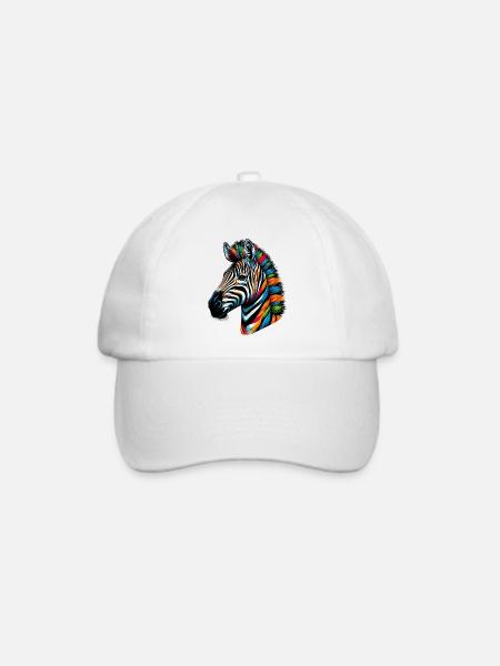 Zebra - Baseballkappe - Weiß/Weiß