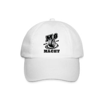 M8 Macht - Baseballkappe - Weiß/Weiß - Vorne
