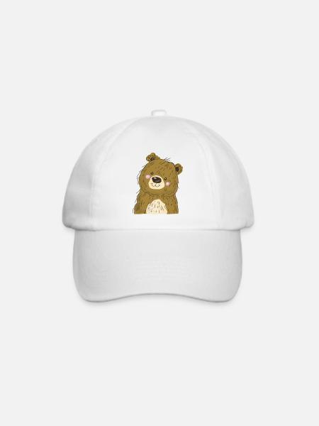 Bärchen - Baseballkappe - Weiß/Weiß