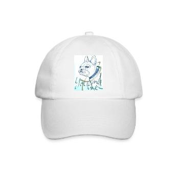 Frenchie - Baseballkappe - Weiß/Weiß - Vorne