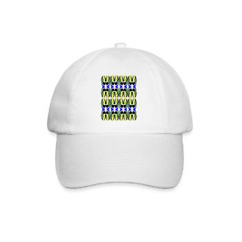 Einzigartiges Multicolor-Design - Baseballkappe - Weiß/Weiß - Vorne