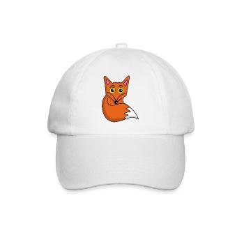 Niedlicher Fuchs - Baseballkappe - Weiß/Weiß - Vorne