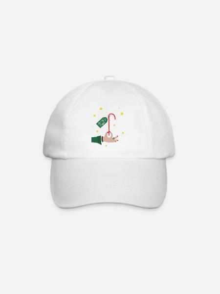 Merry and bright - Weihnachtsgeschenk Zuckerstange - Baseballkappe - Weiß/Weiß