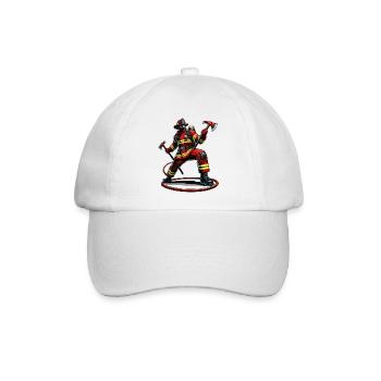 Firefighter Feuerwehr - Baseballkappe - Weiß/Weiß - Vorne
