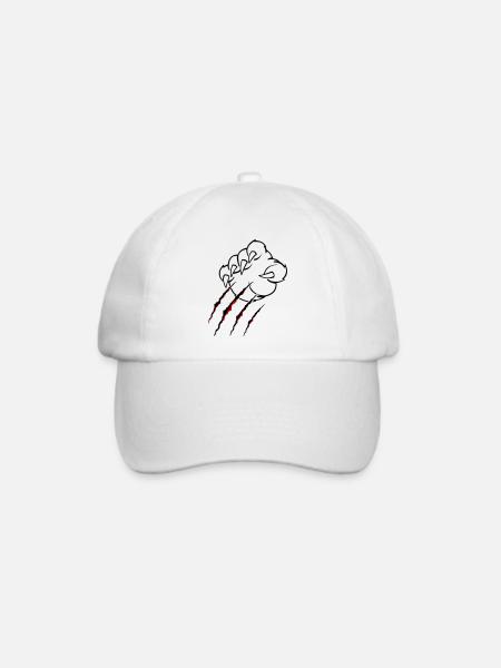 animal krallen - Baseballkappe - Weiß/Weiß