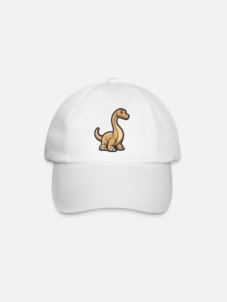 Dinosaurier brontosaurus Comic - Baseballkappe - Weiß/Weiß