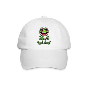 Frosch - Baseballkappe - Weiß/Weiß - Vorne