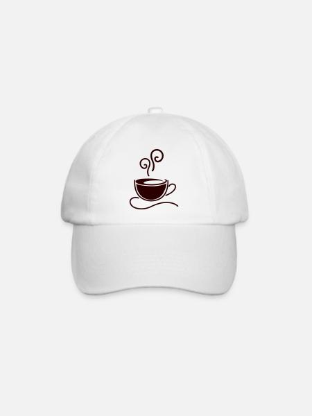 Coffee Kaffee - Baseballkappe - Weiß/Weiß