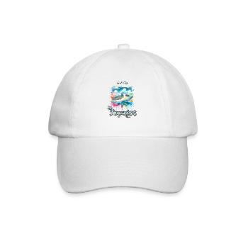Atlantis Sea Voyages – Kreuzfahrt-Aquarell Design - Baseballkappe - Weiß/Weiß - Vorne