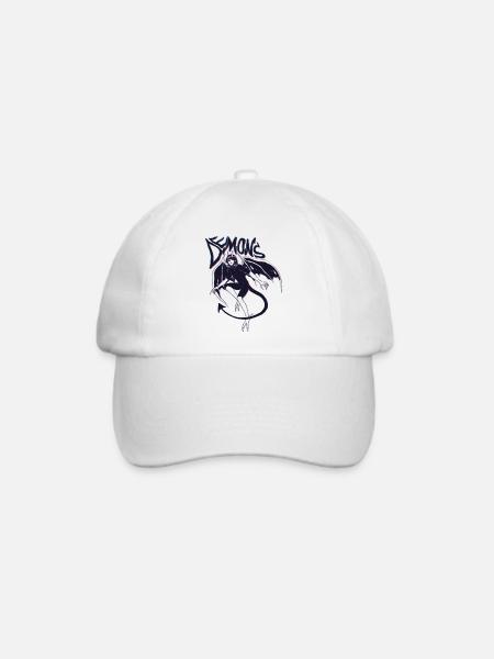 Demon Vibes – Dunkel & Mystisch - Baseballkappe - Weiß/Weiß