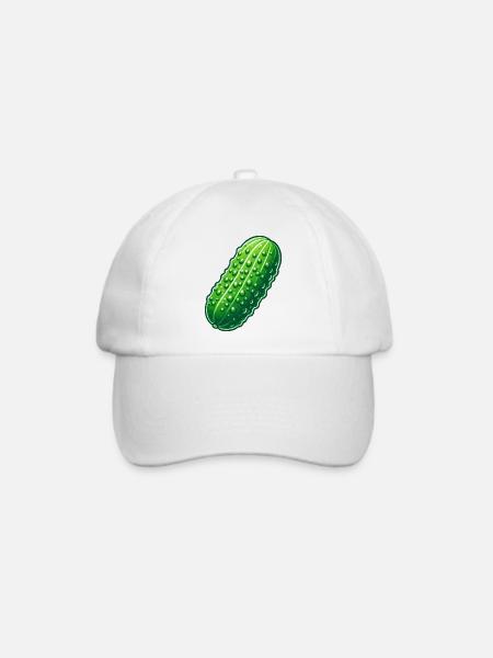 Große Gurke - Baseballkappe - Weiß/Weiß