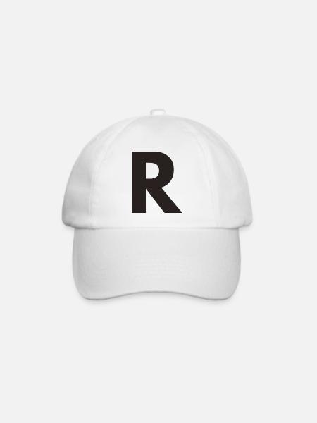 R - Baseballkappe - Weiß/Weiß