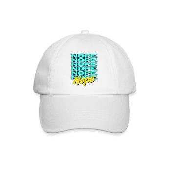 NOPE – Bold & Sassy Statement - Baseballkappe - Weiß/Weiß - Vorne