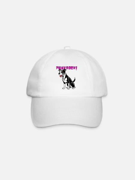 Punkrock Hund - Baseballkappe - Weiß/Weiß