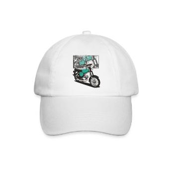 S51 (türkis) // Illustration - Baseballkappe - Weiß/Weiß - Vorne
