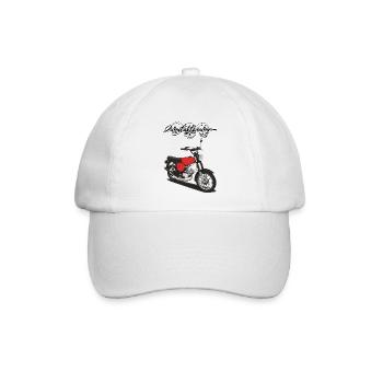 S51 (rot) // Illustration - Baseballkappe - Weiß/Weiß - Vorne