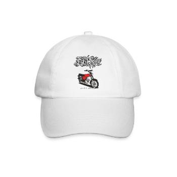 S51 (rot) // Illustration - Baseballkappe - Weiß/Weiß - Vorne