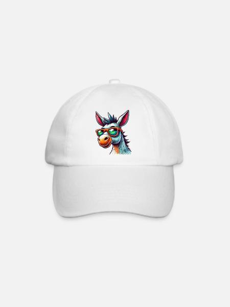 Esel Cool - Baseballkappe - Weiß/Weiß