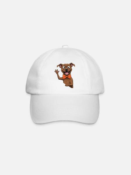 Funny Dog - Baseballkappe - Weiß/Weiß