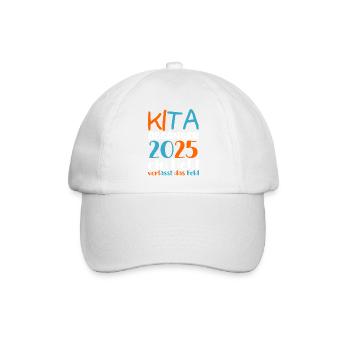 Abschied Kindergarten 2025 Geschenk Mädchen Jungen - Baseballkappe - Weiß/Weiß - Vorne