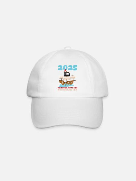 Kindergarten 2025 Kinder Geschenk Kita 2025 Deko - Baseballkappe - Weiß/Weiß