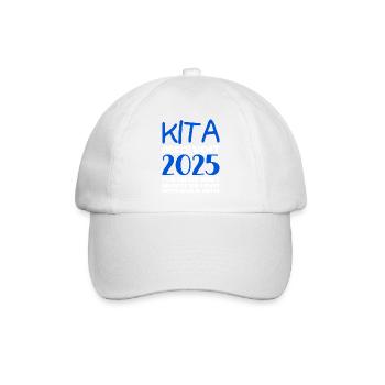 Abschied Kindergarten 2025 Geschenk Mädchen Jungen - Baseballkappe - Weiß/Weiß - Vorne