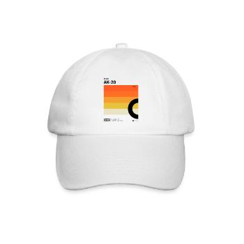 80er Design Kassette Label Motiv Farbverlauf - Baseballkappe - Weiß/Weiß - Vorne