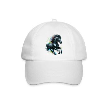 Pferd - Baseballkappe - Weiß/Weiß - Vorne