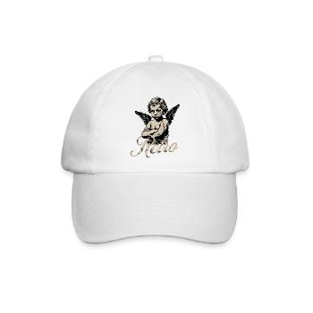 Retro angel, modern Art, Sweet Angel - Baseballkappe - Weiß/Weiß - Vorne
