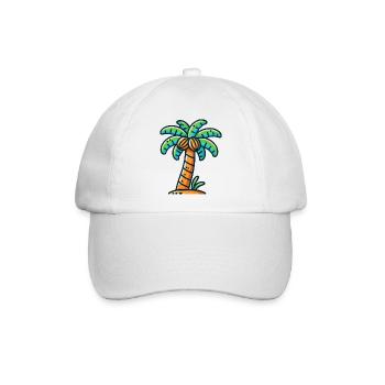 palme - Baseballkappe - Weiß/Weiß - Vorne