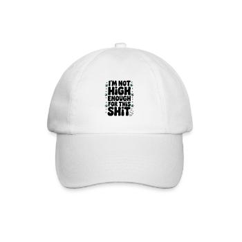 Nicht high genug für diesen Shit 🚀 - Baseballkappe - Weiß/Weiß - Vorne