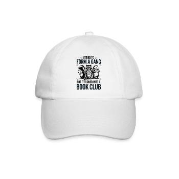 Bücherwurm Gang Lustig Buchclub Spruch - Baseballkappe - Weiß/Weiß - Vorne