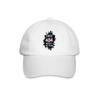 Error: Realität nicht gefunden - Baseballkappe - Weiß/Weiß - Vorne