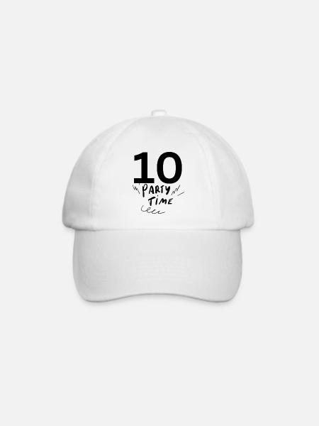 10 - Baseballkappe - Weiß/Weiß