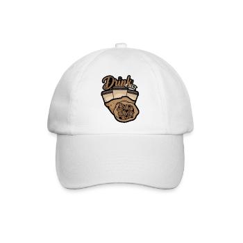 Eine Kaffeepause - Baseballkappe - Weiß/Weiß - Vorne