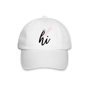 oh hi - Baseballkappe - Weiß/Weiß - Vorne